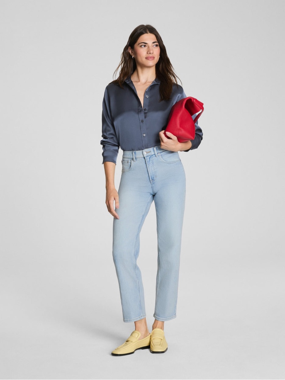SPANXsculpt® ReDefine Slim Straight Jeans, light wash size18